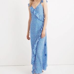 Madewell faux wrap mini Daisy floral print Maxi Dress